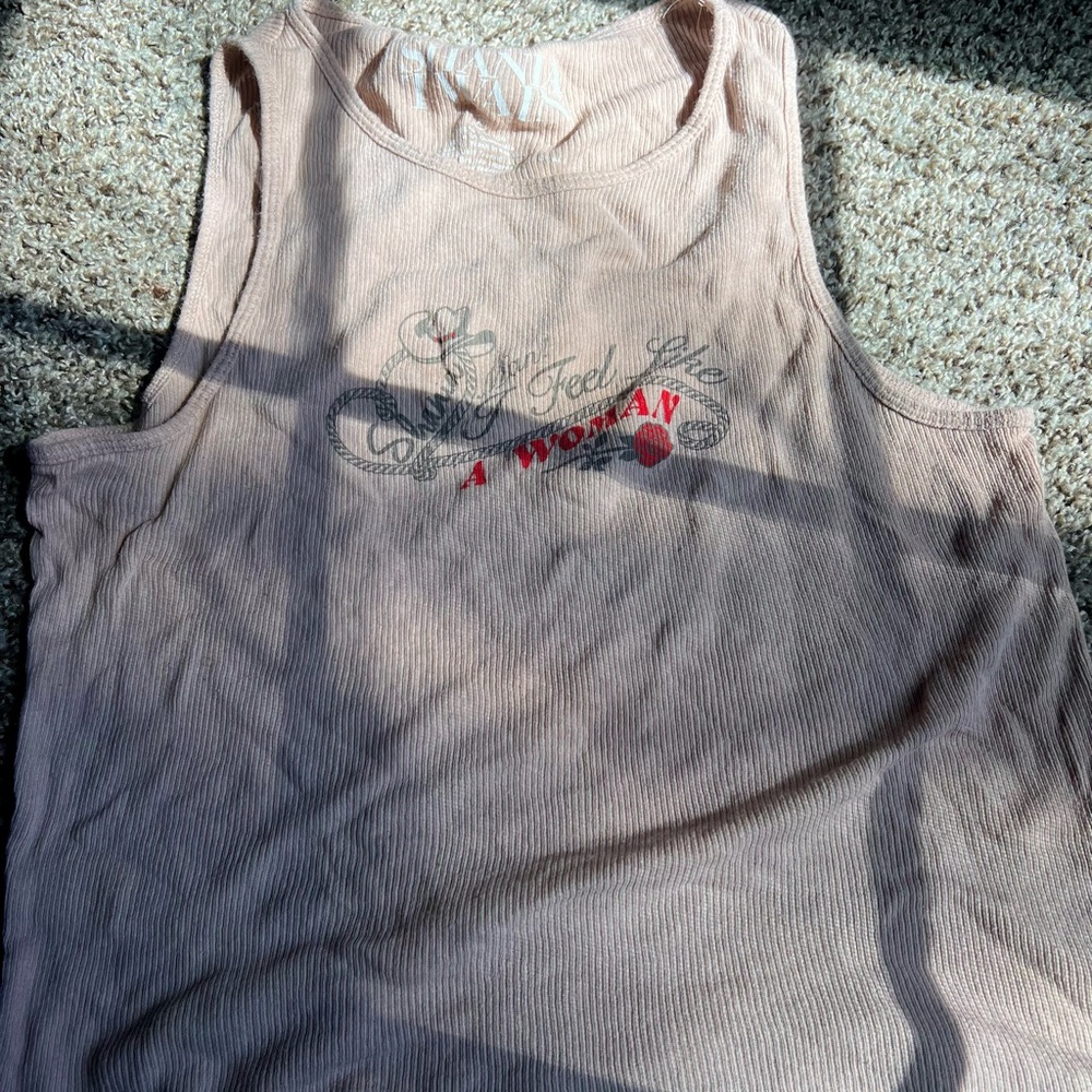 Women's Sleeveless Ribbed Tank Top - Blush Pink